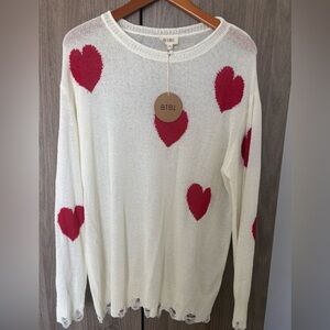 BiBi long sleeve heart pullover